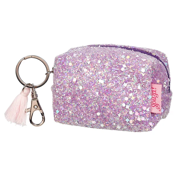 Cartera Lyna de brillos morado - SOUZA