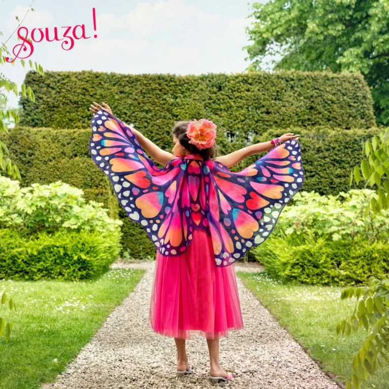Disfraz Vestido Papillon + alas, 3-4 años, 98-104 cm - SOUZA