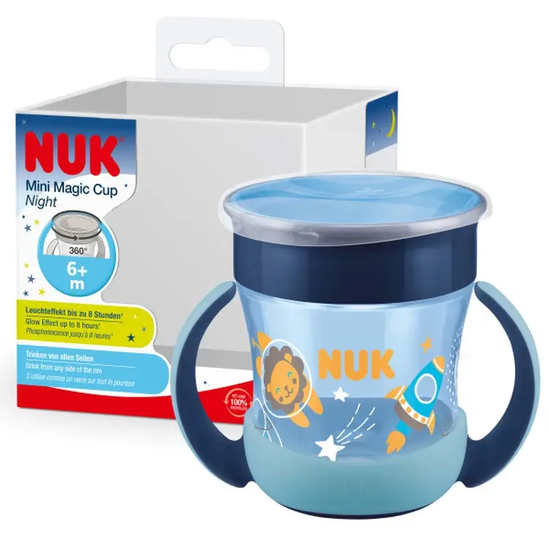 NUK Mini Magic Cup Night Vaso Aprendizaje 160 ml 6m+ Azul