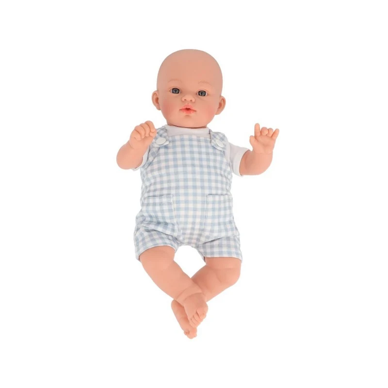Muñeco Mateo con Peto Vichy Azul