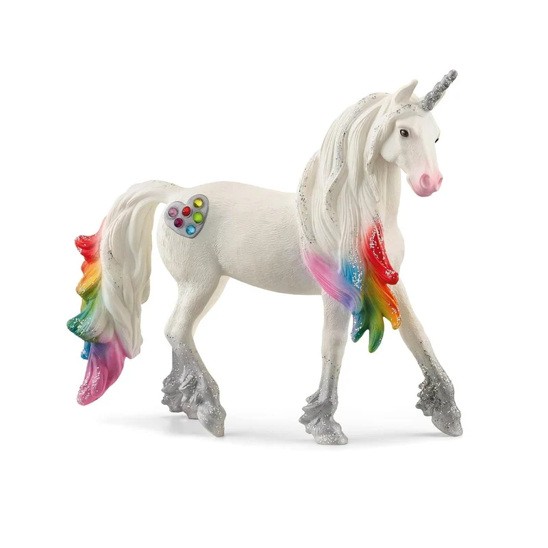 Figura animales Schleich Unicornio arcoíris, semental (70725)