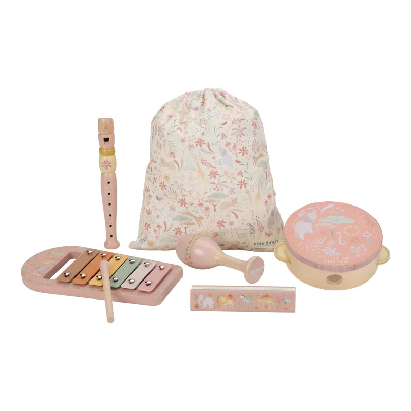 Set musical rosa Safari Friends · Little Dutch