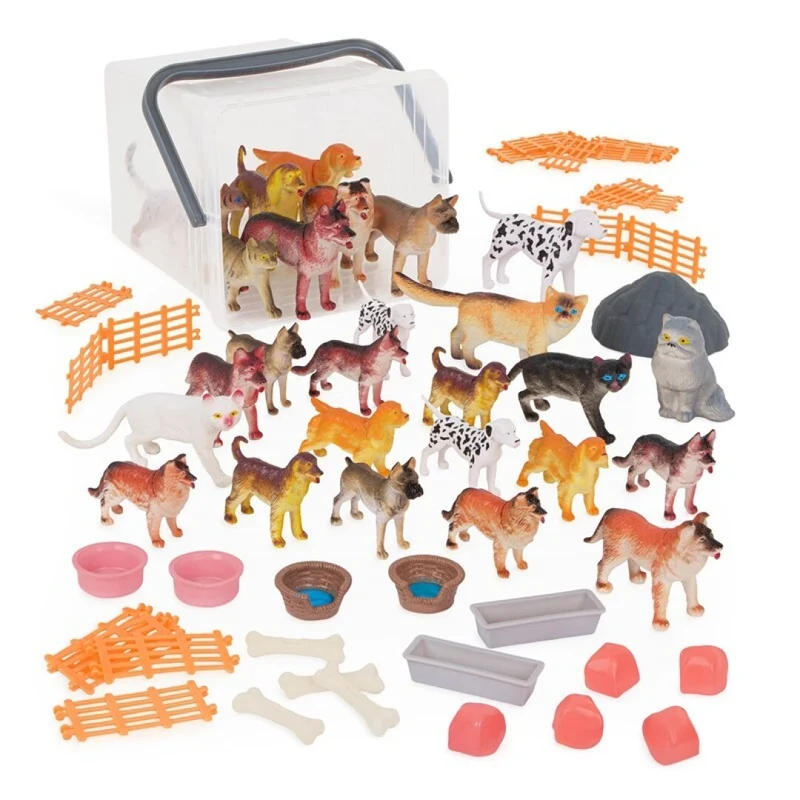 Cubo 60 pzs Animales Perro y Gato - TERRA