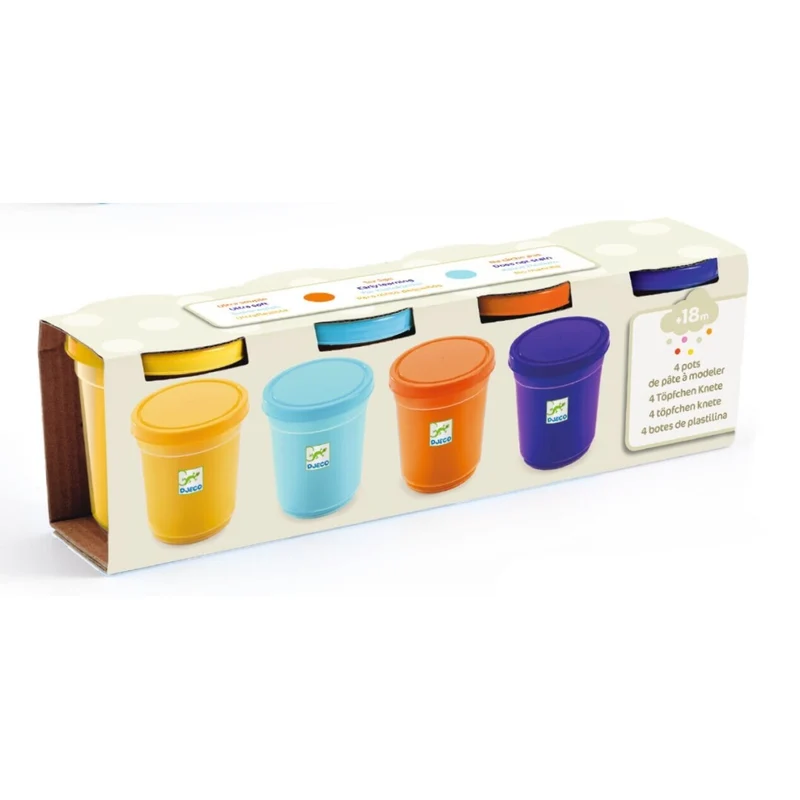 4 Botes de Plastilina Colores Naturaleza - DJECO