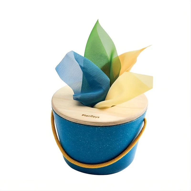 Cubo encaja pañuelos Montessori · Plantoys