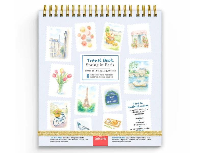 Travel Book Acuarela Spring in Paris · La Petite Épicerie