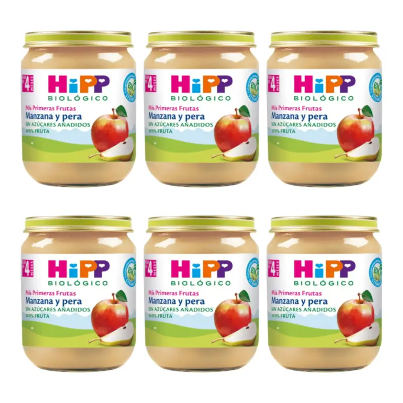Hipp Bio Tarrito De Manzana Y Pera, Pack 6 x 125 G