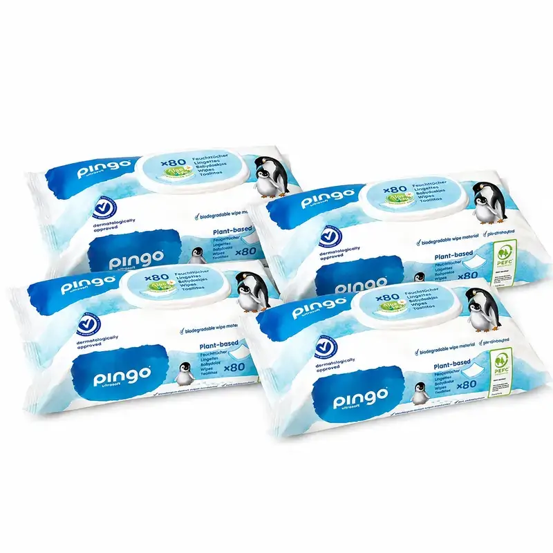 Pingo Toallitas Biodegradables Pack 4 x 80