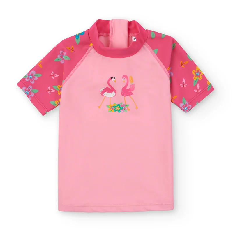 Camiseta Manga Corta · Flamingos