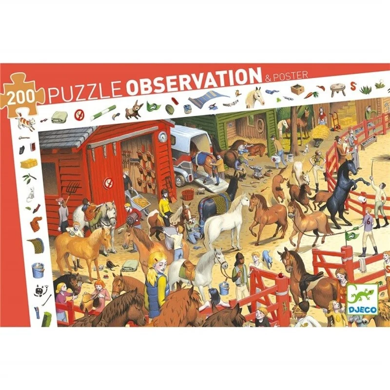 Puzzle Observación · Equitación