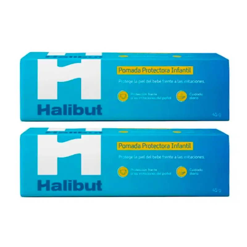 Halibut Dermoh Pomada Pañal Protectora, Pack 2 x 45 gr