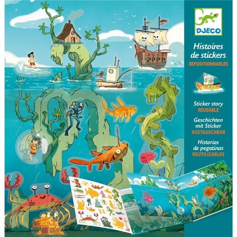 Pegatinas Cuentos Las aventuras en el mar · Djeco