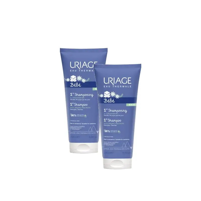 Uriage Bébé 1er Champú 200 ml, pack 2