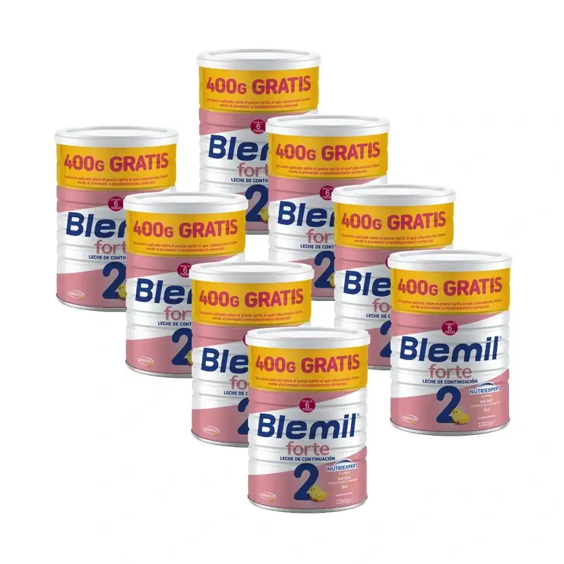 Blemil 2 Forte 800+400 Gratis, 8X1200 Gramos