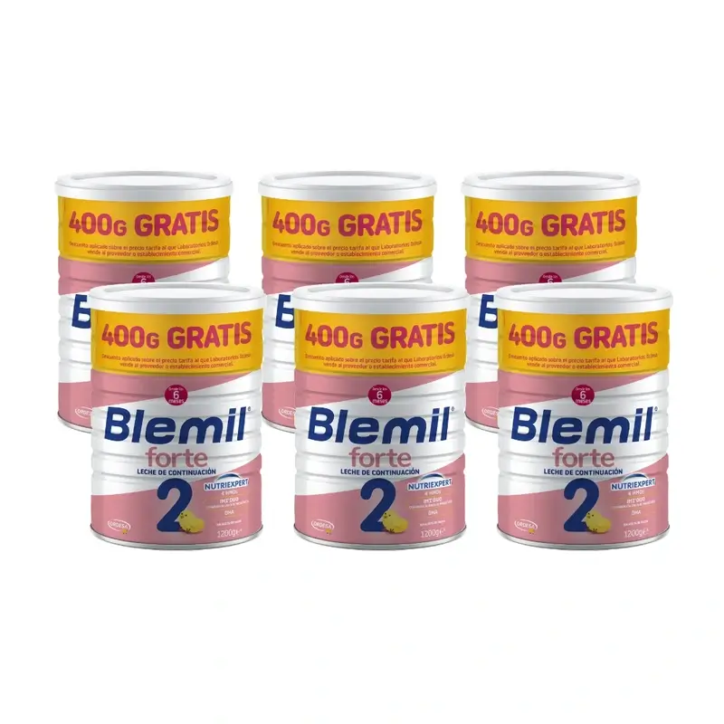Blemil 2 Forte 800+400 Gratis, 6X1200 Gramos