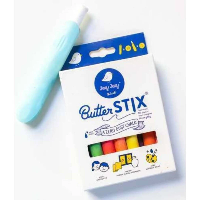 Tizas Colores (12 uds) con portatizas