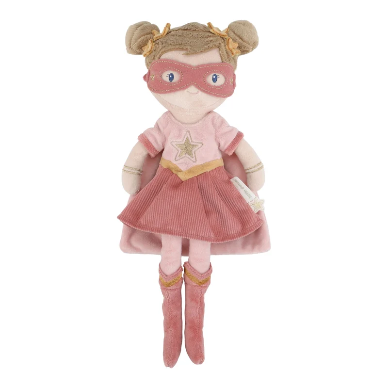 Rosa Superheroína Muñeca Blandita · Little Dutch