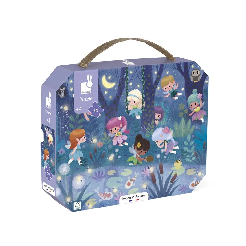 Puzzle Hadas y Nenufares 36 piezas · Janod