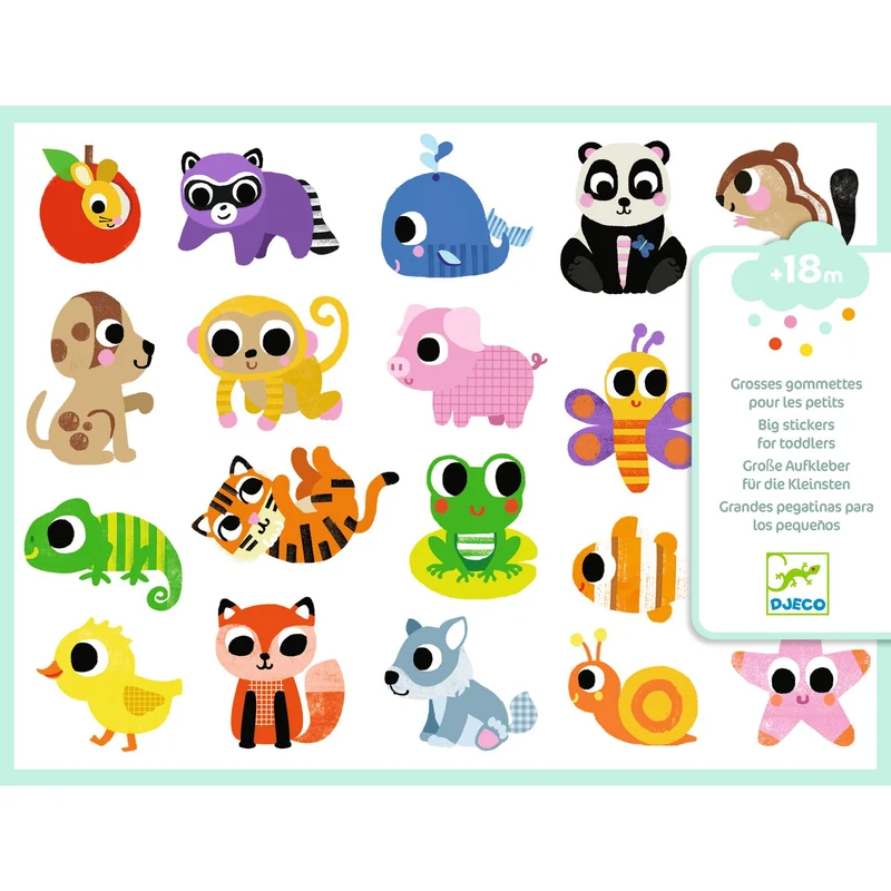 Pegatinas Bebés de Animales · Djeco