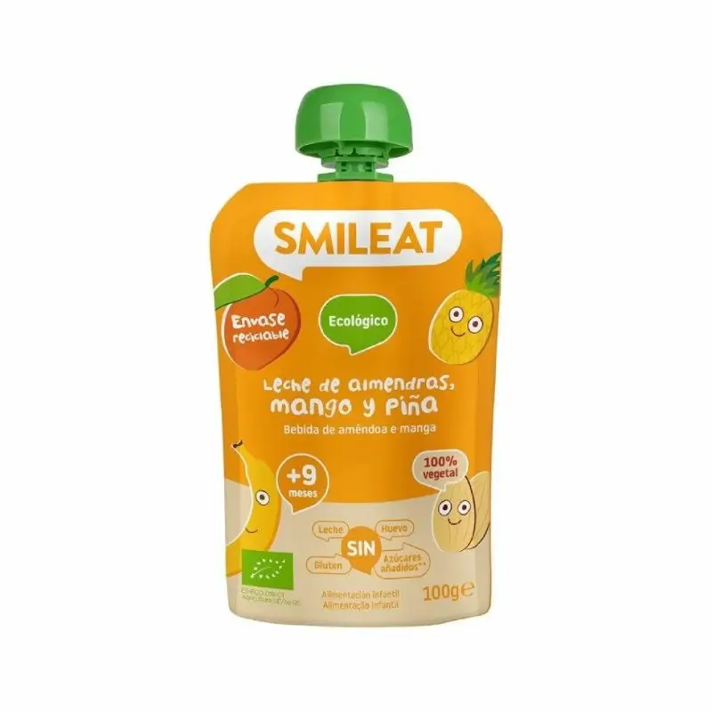 Smileat Pouch Almendra Mango Y Piña, 100 Gr