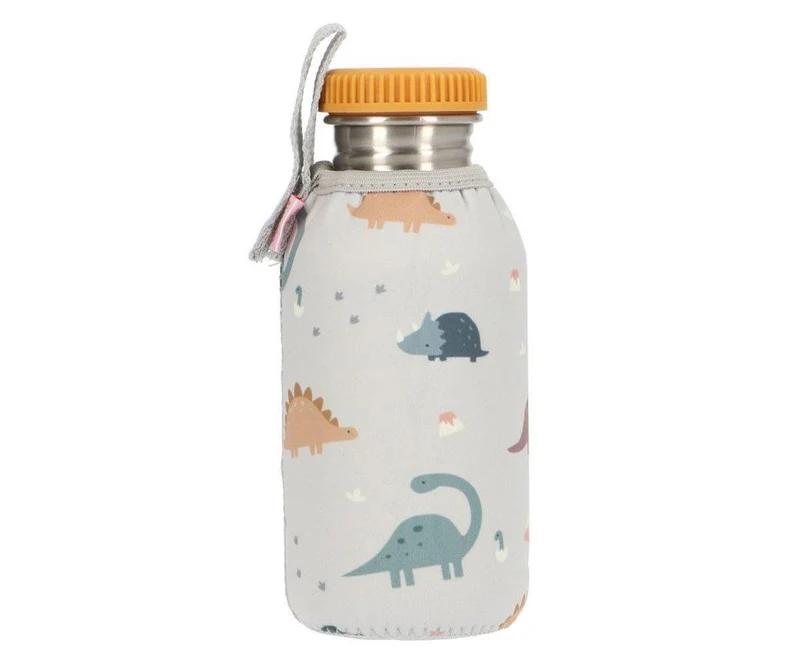 Botella Acero Funda Dinos World 500ml