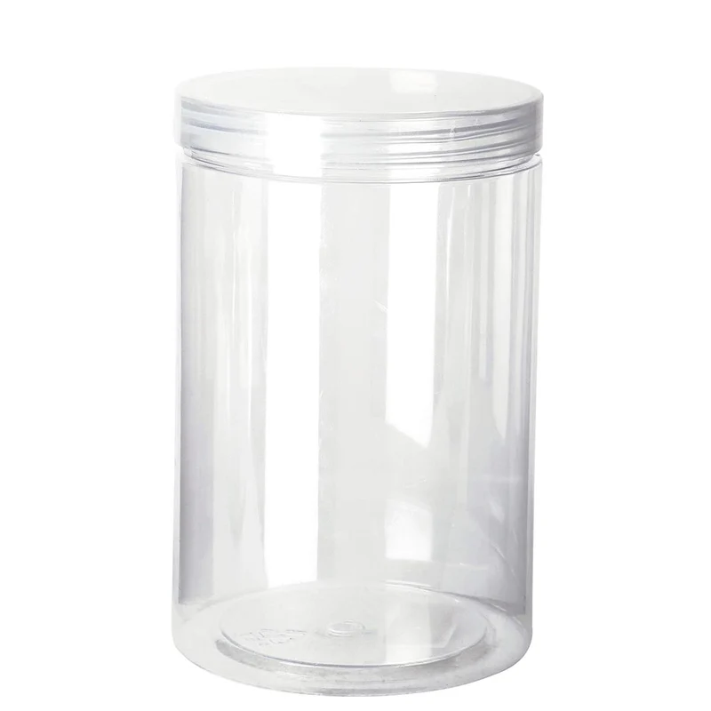 Art.3344 Bote De Plástico Con Tapa 950ml 15x10x10cm 1pz