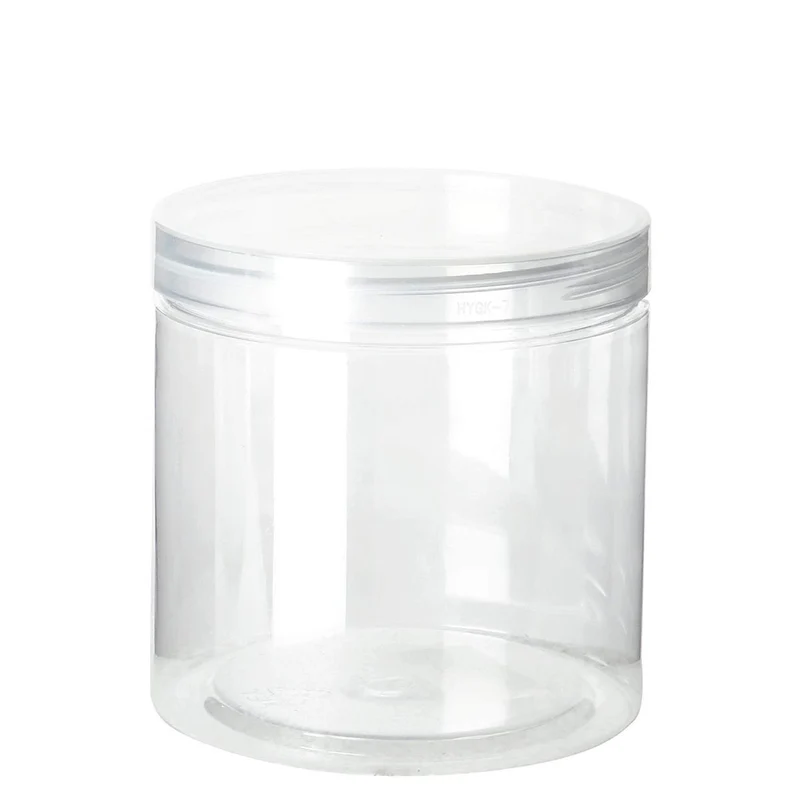 Art.3335 Bote De Plástico Redondo Con Tapa 550 ml 10x10x10cm 1pz