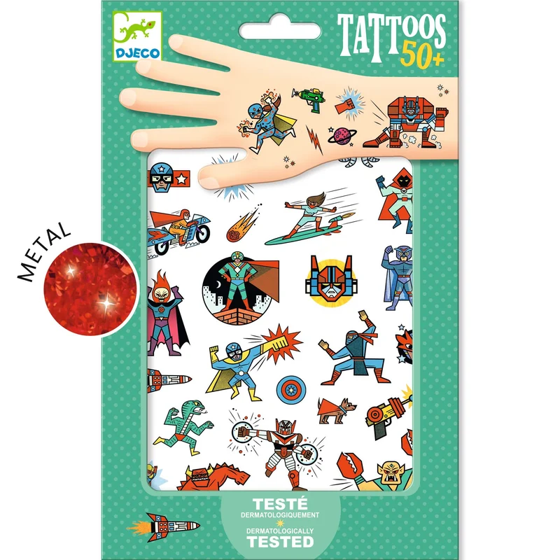 Tatuajes héroes contra villanos · DJECO