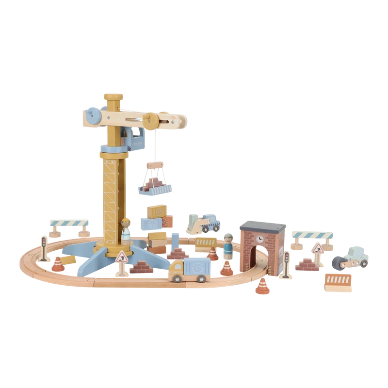 Set Construcción con grúa FSC · Little Dutch