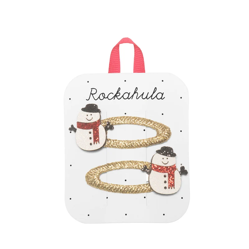 Clips Pelo · Snowman Glitter