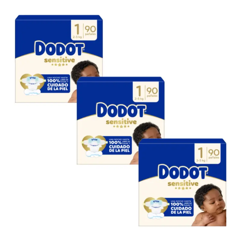 Dodot Pañal Sensitive Jumbo Pack Talla 1 , 3X90 Unidades