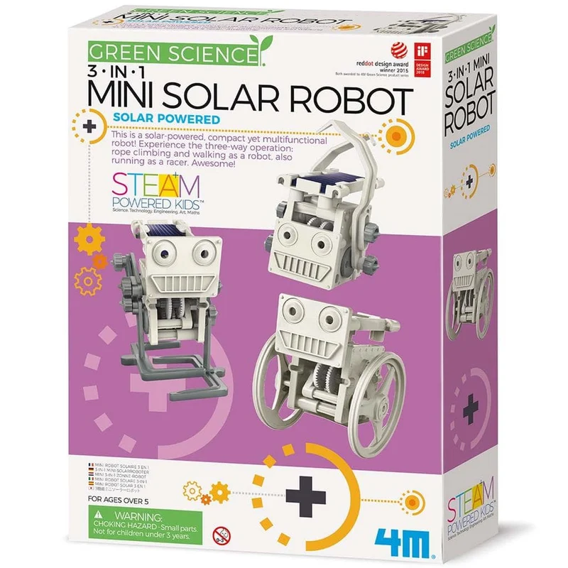 GreenScience Mini Robot Solar 3 en 1 · 4M