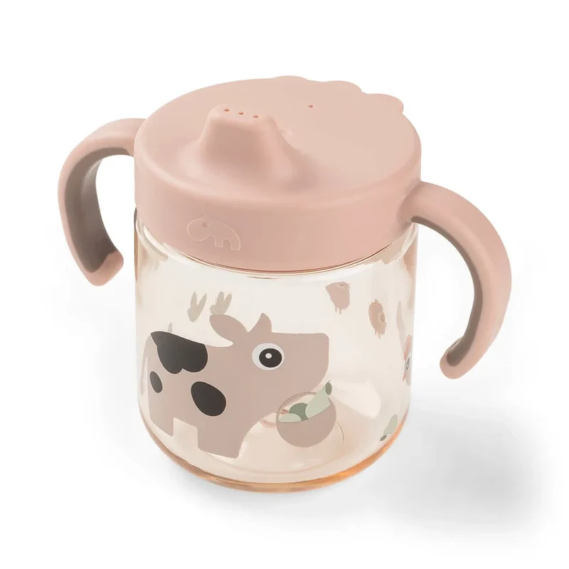 Taza aprendizaje dos asas Tiny farm Rose · Done by Deer