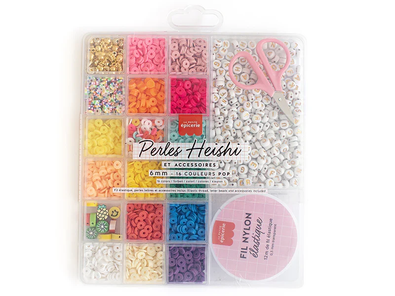 Maxi Caja 16 colores perlas Pop con accesorios · La Petite Épicerie