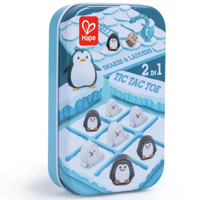 Juego 2 en 1 Tres en Raya - Serpientes y Escaleras · Hape