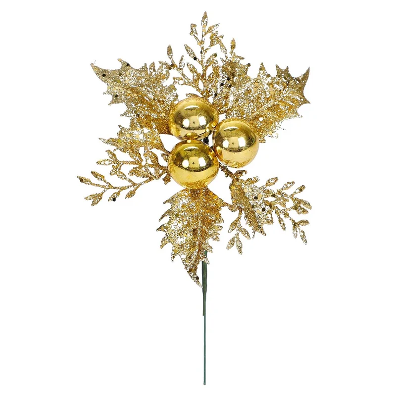 Art.4053 Pick Nochebuena Con Esfera 16cm 1pz