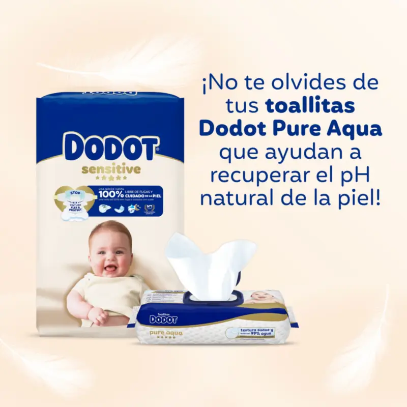 Dodot Sensitive Talla 1, Pañales, 2Kg-5Kg , 168 uds