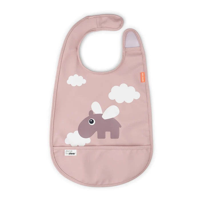 Babero Velcro Happy Clouds Powder · Done by Deer