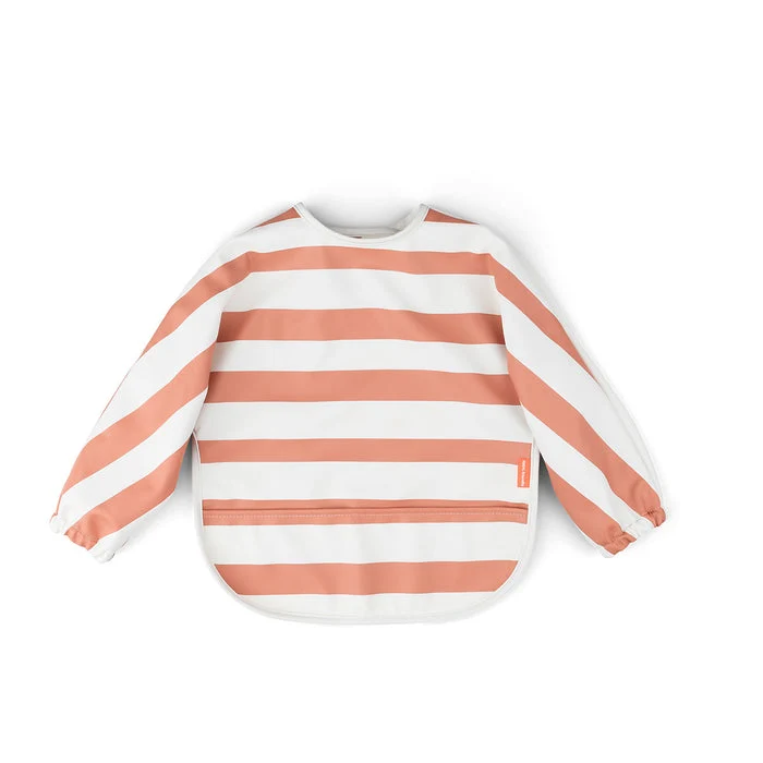 Babero con Mangas Stripes Papaya · Done by Deer