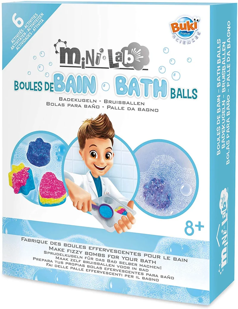 Mini Lab Bolas para Baño · Buki
