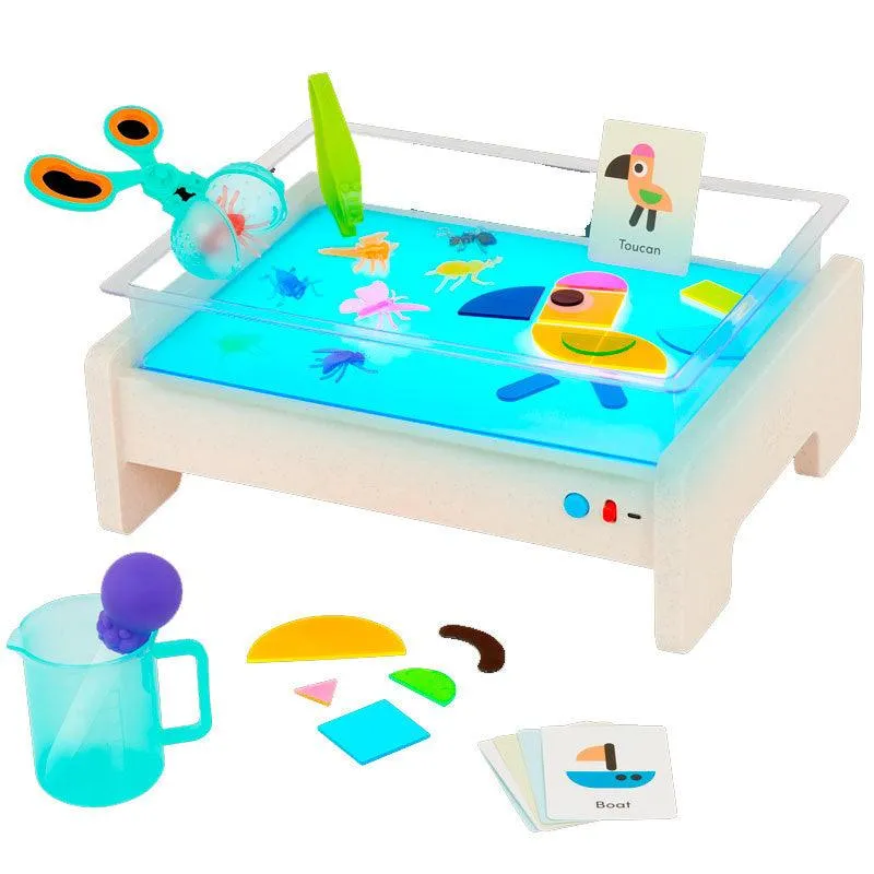 Mi primera mesa de luz educativa con accesorios