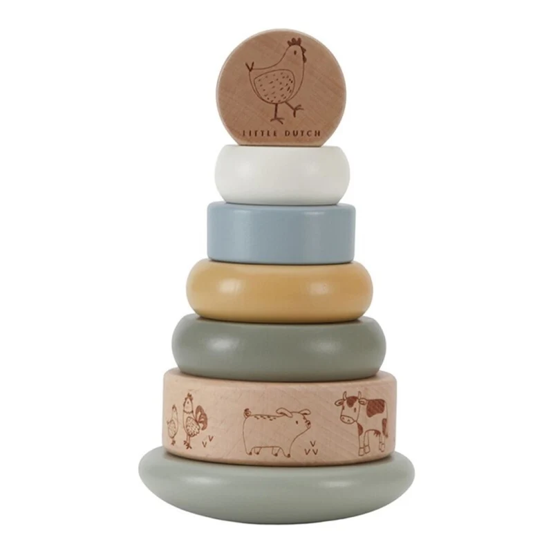 Anillos Apilables balanceables Granja · Little Dutch