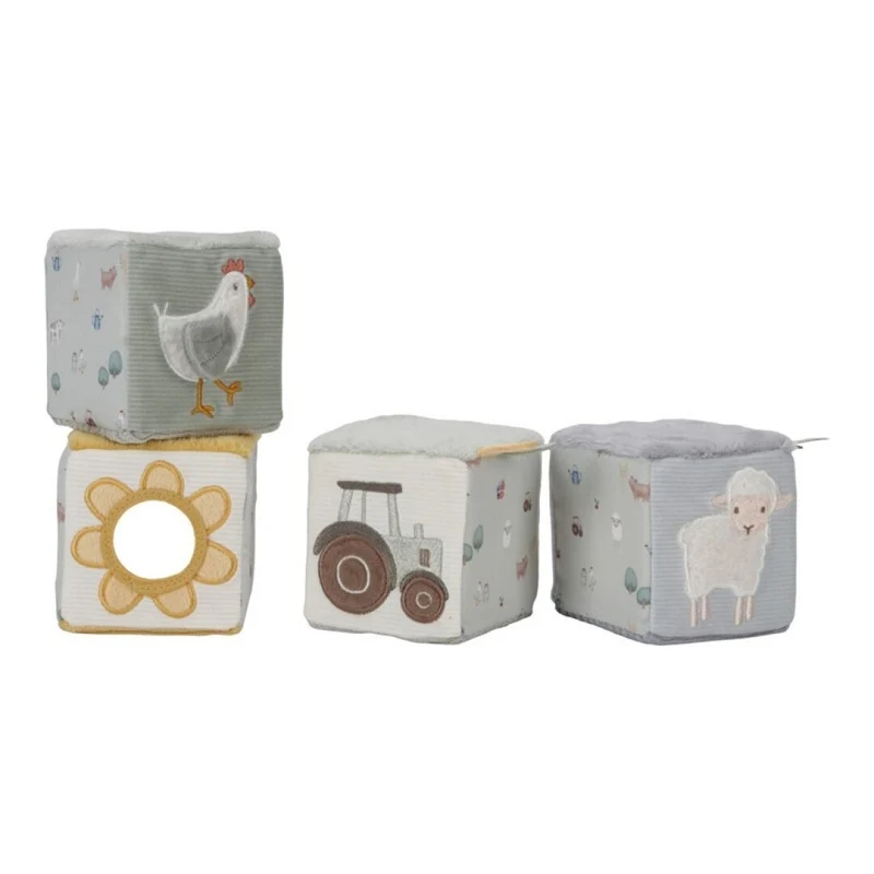 Cubos Blanditos Apilables Pequeña granja · Little Dutch