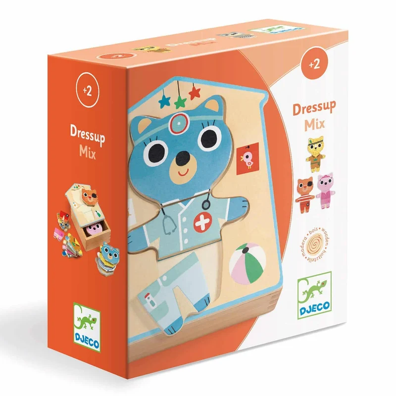 Puzzle madera Dressup mix Djeco