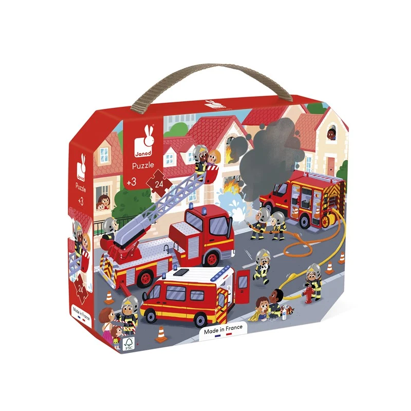 Puzzle Bomberos 24 piezas · Janod