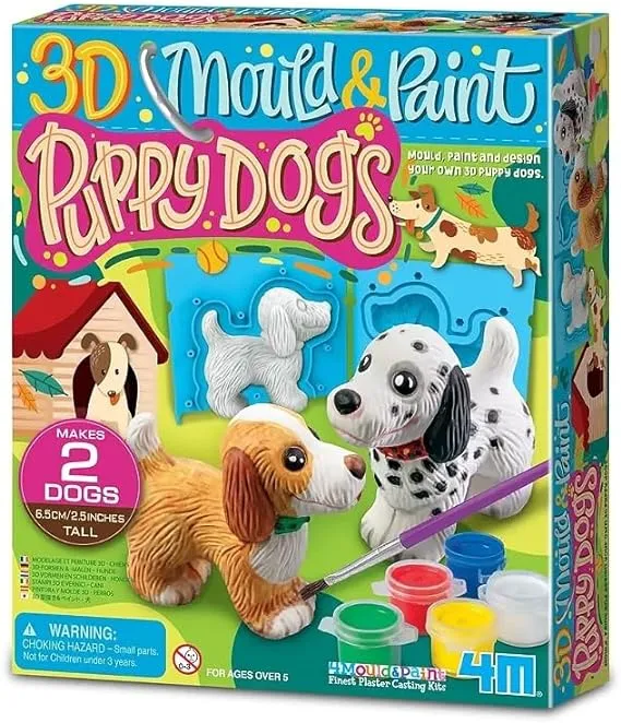 Moldea y Pinta Perritos 3D · 4M