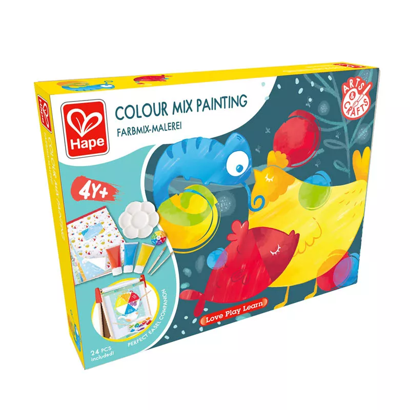 Pintura con mezcla de colores · Hape