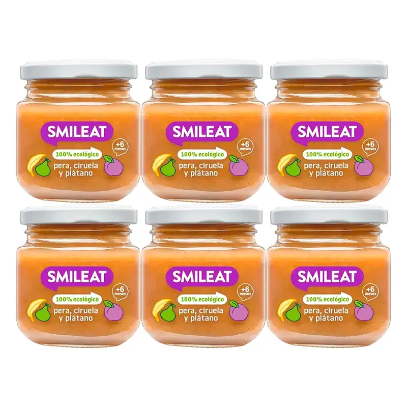 Smileat Tarrito Tres Frutas, Pack 6 x 130 Gr