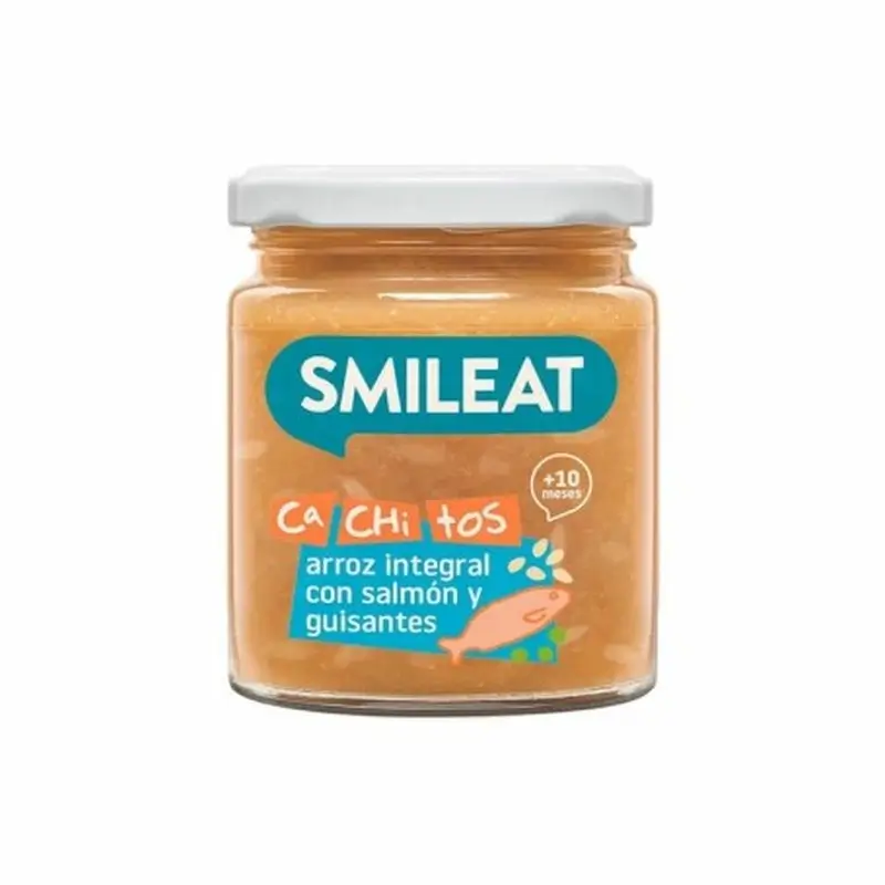 Smileat Tarrito Con Cachitos De Arroz Con Salmón Y Guisantes, 230 Gr