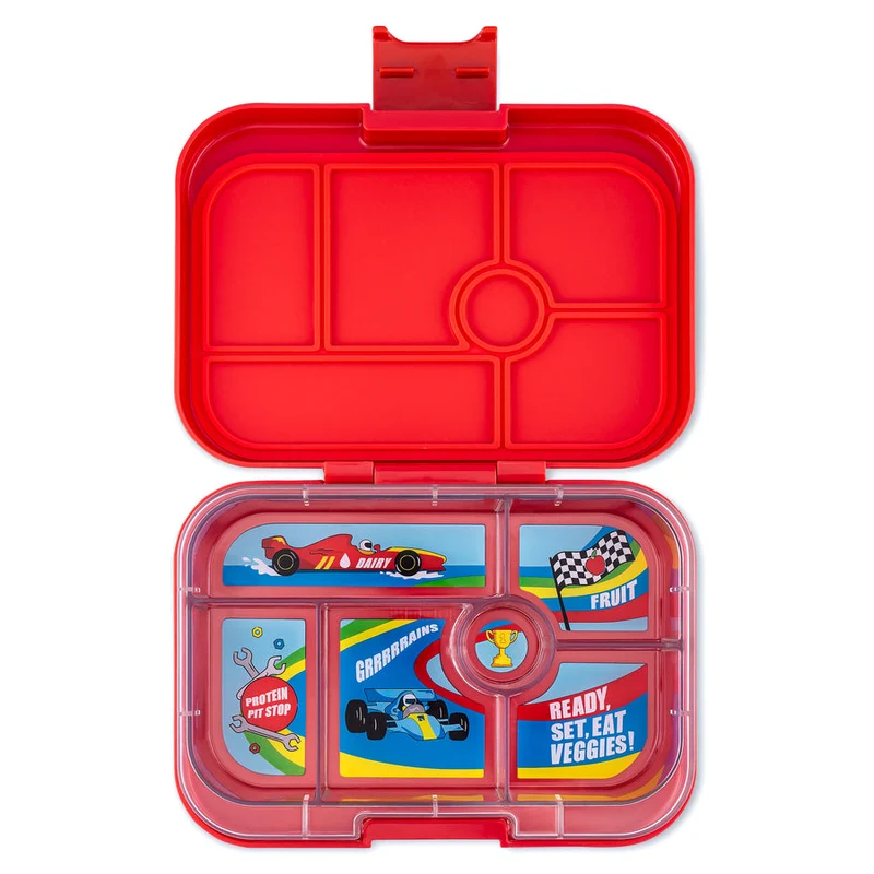Yumbox Original 6 compartimentos Road Red Race Cars